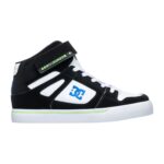 DC YOUTH PURE HIGH TOP SHOES BLACK BLUE WHITE