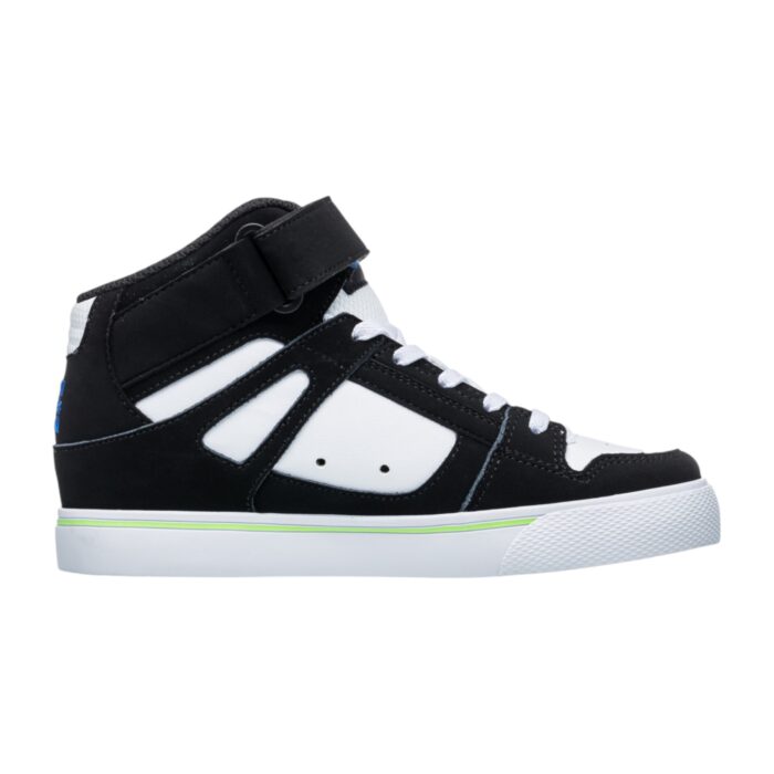 DC YOUTH PURE HIGH TOP SHOES BLACK BLUE WHITE - Image 2