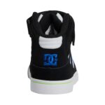 DC YOUTH PURE HIGH TOP SHOES BLACK BLUE WHITE - Image 6