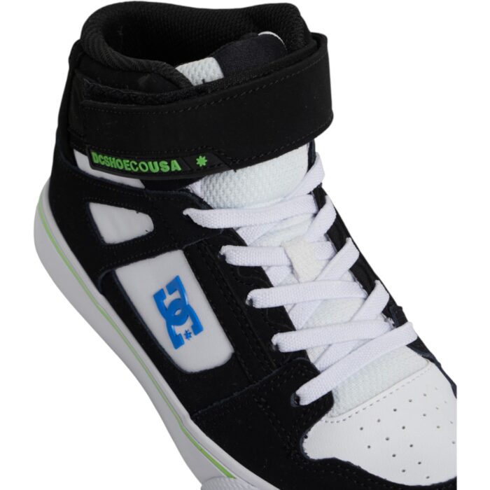 DC YOUTH PURE HIGH TOP SHOES BLACK BLUE WHITE - Image 7
