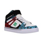 DC YOUTH PURE HIGH TOP SHOES BLUE RED WHITE - Image 2