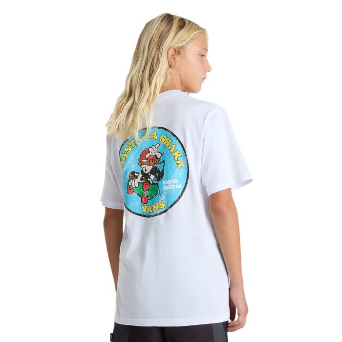 VANS BOYS HASTA LA SHAKA T-SHIRT WHITE - Image 4