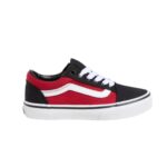 VANS KIDS OLD SKOOL SHOES TWILL RED MULTI
