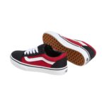 VANS KIDS OLD SKOOL SHOES TWILL RED MULTI - Image 3