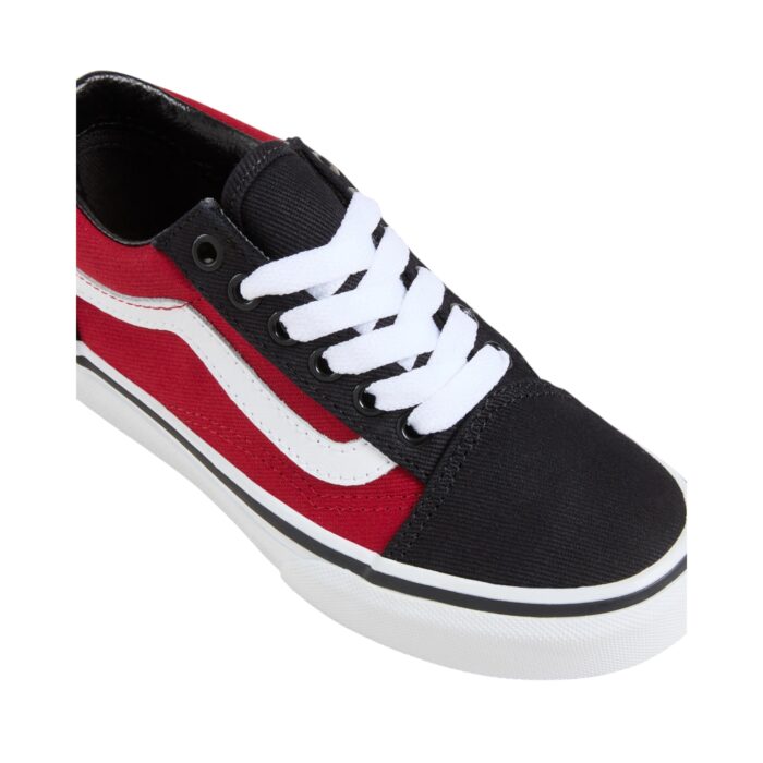 VANS KIDS OLD SKOOL SHOES TWILL RED MULTI - Image 4