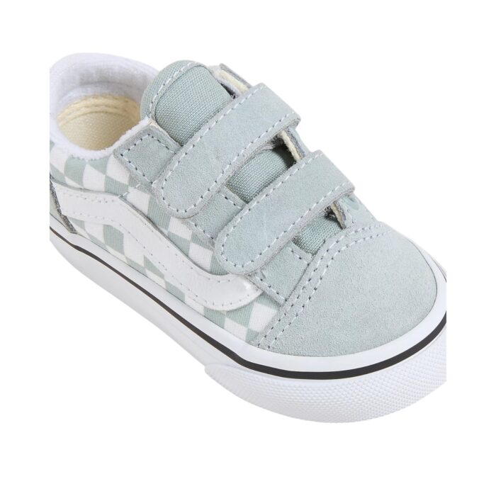 VANS TODDLER OLD SKOOL V SHOES COLOR THEORY CHECKERBOARD - Image 4