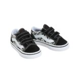 VANS TODDLER SKOOL V SHOES DAISIES BLACK WHITE - Image 2