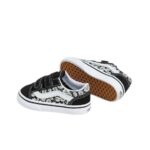 VANS TODDLER SKOOL V SHOES DAISIES BLACK WHITE - Image 3