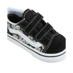 VANS TODDLER SKOOL V SHOES DAISIES BLACK WHITE - Image 4