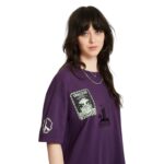 VOLCOM FA FILIP RYGALSKI T-SHIRT DRESS GRAPE ROYALE - Image 4