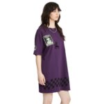 VOLCOM FA FILIP RYGALSKI T-SHIRT DRESS GRAPE ROYALE - Image 3