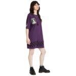 VOLCOM FA FILIP RYGALSKI T-SHIRT DRESS GRAPE ROYALE - Image 6