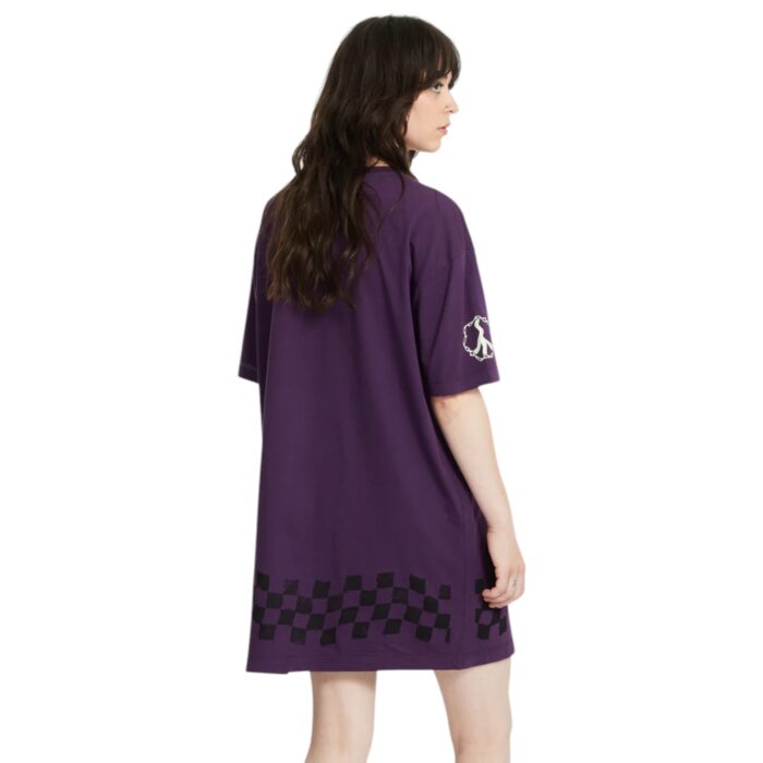 VOLCOM FA FILIP RYGALSKI T-SHIRT DRESS GRAPE ROYALE - Image 2