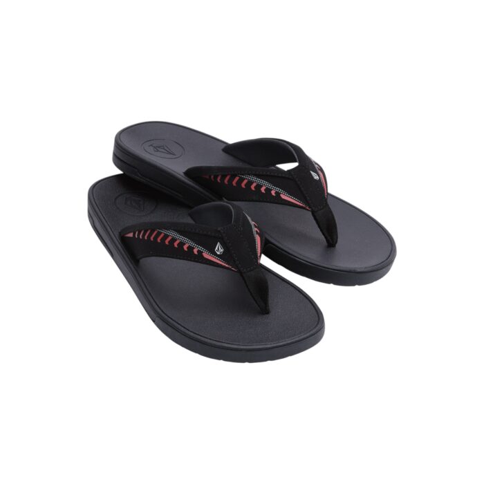 VOLCOM JACK ROBINSON SANDALS BLACK RED - Image 3