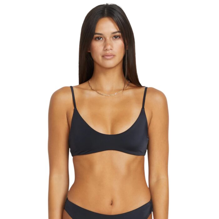 VOLCOM SIMPLY SEAMLESS BIKINI TOP BLACK - Image 2