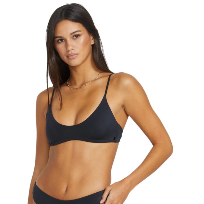 VOLCOM SIMPLY SEAMLESS BIKINI TOP BLACK - Image 4