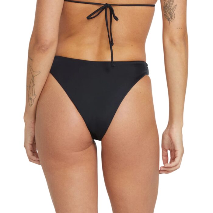 VOLCOM SIMPLY SEAMLESS SKIMPY BIKINI BOTTOM BLACK - Image 3