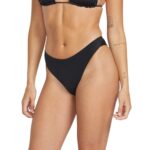 VOLCOM SIMPLY SEAMLESS SKIMPY BIKINI BOTTOM BLACK - Image 4