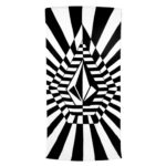 VOLCOM STONERAY TOWEL BLACK WHITE