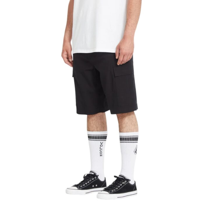 VOLCOM STRANGE TRIPPER CARGO SHORT 22 BLACK - Image 3