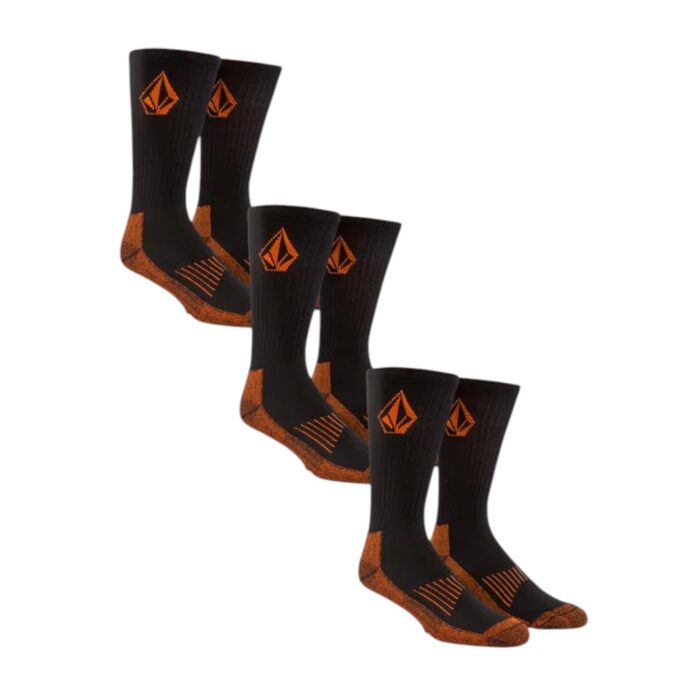 VOLCOM WORKWEAR 3PK SOCKS BLACK - Image 4