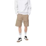 CARHARTT WIP AVIATION SHORT LEATHER RINSED