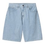 CARHARTT WIP BRANDON SHORT BLUE HEAVY STONE BLEACHED