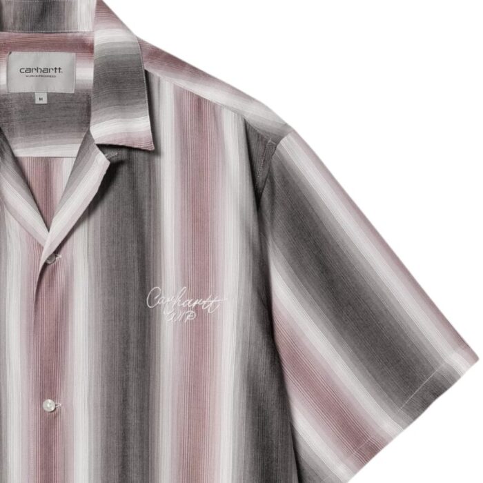 CARHARTT WIP DASHNER SHIRT DASHER STRIPE GRAPHITE WHITE - Image 3