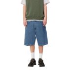 CARHARTT WIP LANDON SHORT BLUE HEAVY STONE WASH