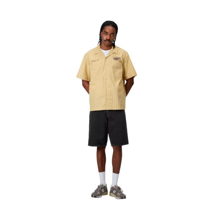 CARHARTT WIP SINGLE KNEE SHORT BLACK STONE WASHED - Image 4