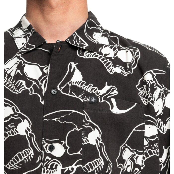 DC FRACTURE SHIRT BLACK SKULLY PRINT - Image 4
