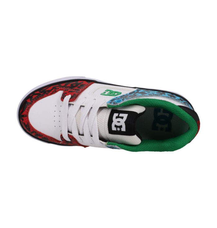 DC YOUTH PURE SHOES WHITE BLUE RED - Image 2