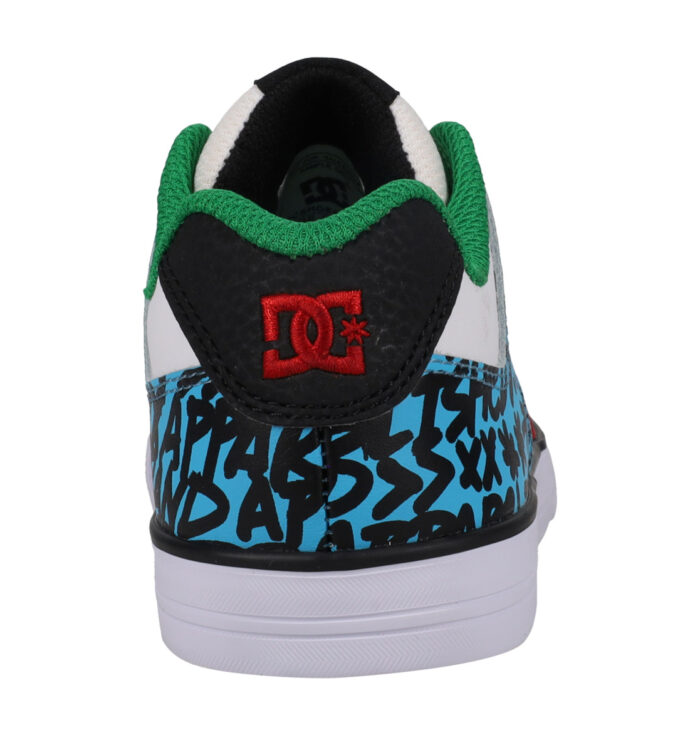 DC YOUTH PURE SHOES WHITE BLUE RED - Image 4