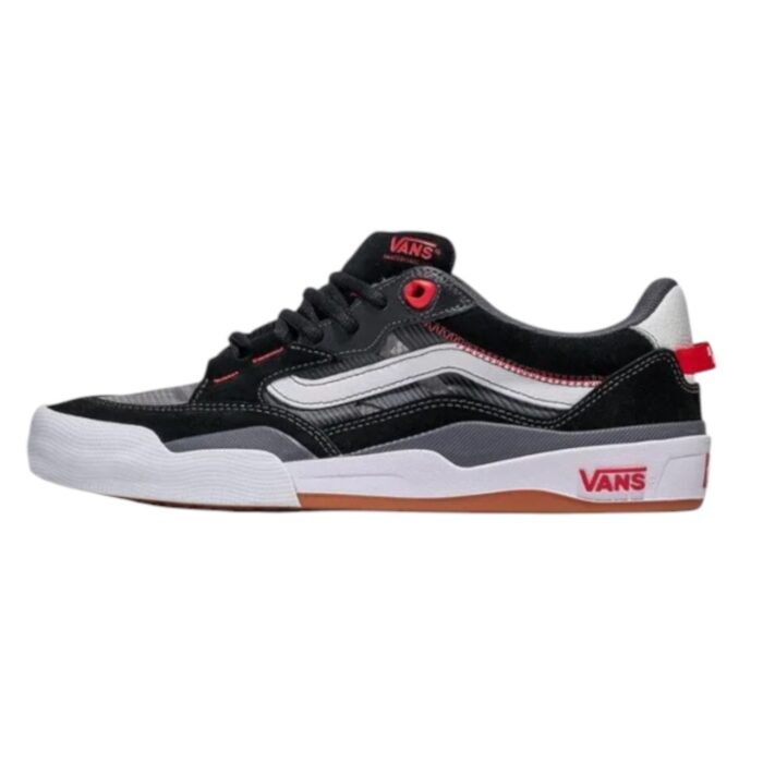 VANS SKATE 2 WAYVEE SHOES BLACK WHITE RED - Image 3