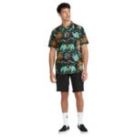 VOLCOM BRAINMELTER FLORAL SHIRT BLACK GREEN - Image 5