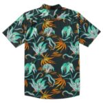 VOLCOM BRAINMELTER FLORAL SHIRT BLACK GREEN - Image 7