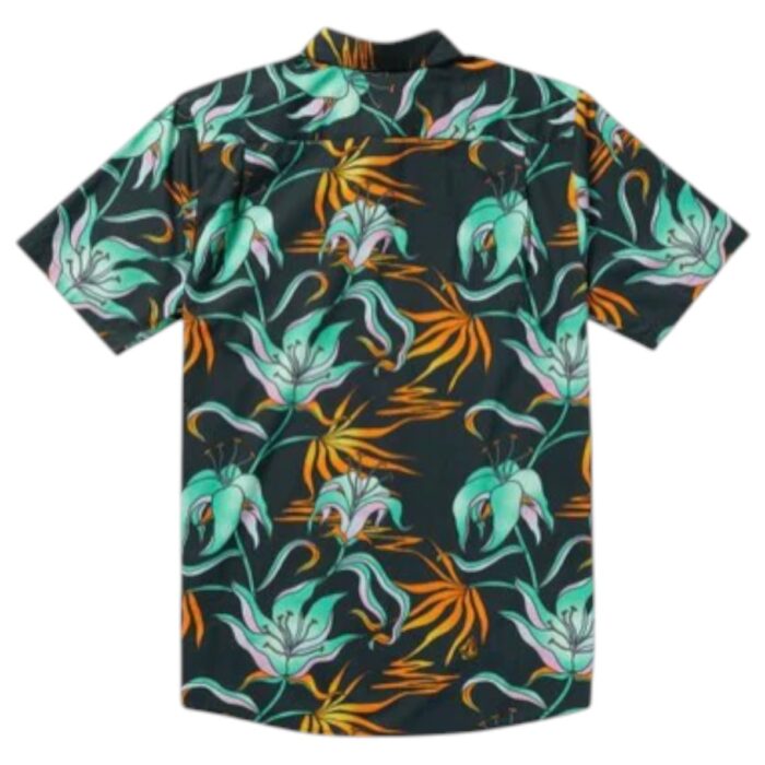 VOLCOM BRAINMELTER FLORAL SHIRT BLACK GREEN - Image 7