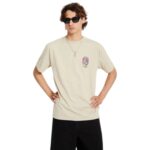 VOLCOM DRAGGIN STONE T-SHIRT LIGHT KHAKI - Image 5