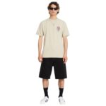 VOLCOM DRAGGIN STONE T-SHIRT LIGHT KHAKI - Image 8