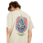 VOLCOM DRAGGIN STONE T-SHIRT LIGHT KHAKI - Image 7
