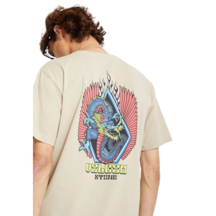 VOLCOM DRAGGIN STONE T-SHIRT LIGHT KHAKI - Image 7