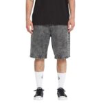 VOLCOM FREAZY LOOSE ELASTICATED WAIST 22 SHORT LIGHT ACID BLACK