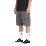 VOLCOM FREAZY LOOSE ELASTICATED WAIST 22 SHORT LIGHT ACID BLACK - Image 3