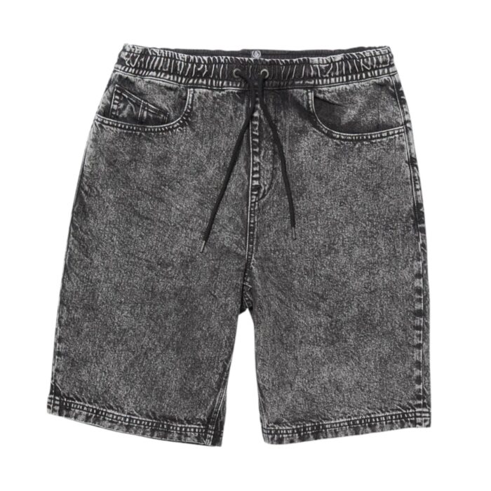 VOLCOM FREAZY LOOSE ELASTICATED WAIST 22 SHORT LIGHT ACID BLACK - Image 7