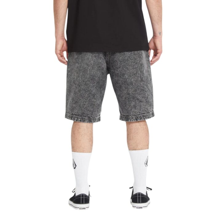 VOLCOM FREAZY LOOSE ELASTICATED WAIST 22 SHORT LIGHT ACID BLACK - Image 2