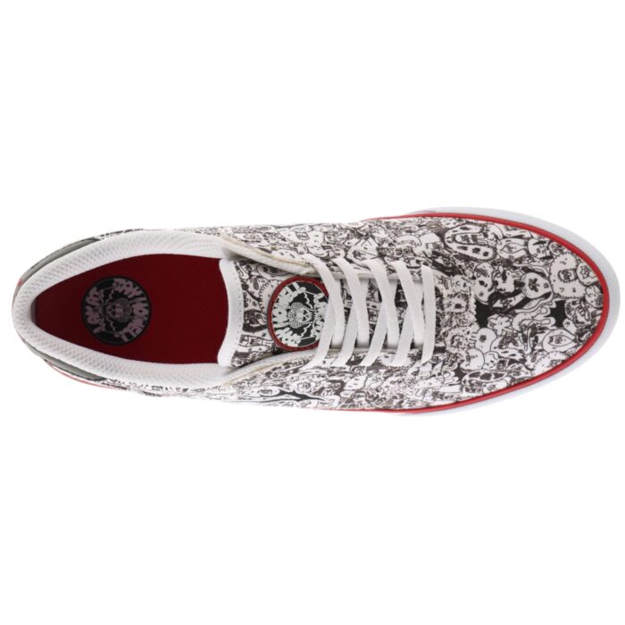 LAKAI MANCHESTER SHOES WHITE CANVAS PRINT - Image 4