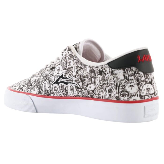 LAKAI MANCHESTER SHOES WHITE CANVAS PRINT - Image 2