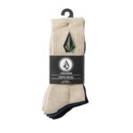 VOLCOM FULL STONE MIX 3PACK SOCKS PALE KHAKI - Εικόνα 2