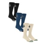 VOLCOM FULL STONE MIX 3PACK SOCKS PALE KHAKI