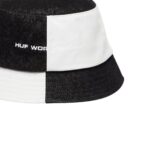 HUF BLOCKOUT BUCKET HAT BLACK WHITE - Image 3